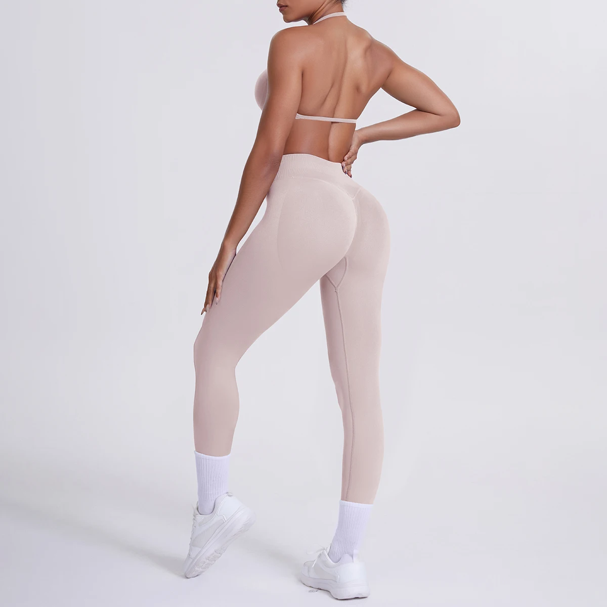 Women 2pcs Patchwork Sport Yoga Suit Training Sleeveless Sport Gym Tops Tummy Control Slimming Booty Leggings Yoga Suit Sports