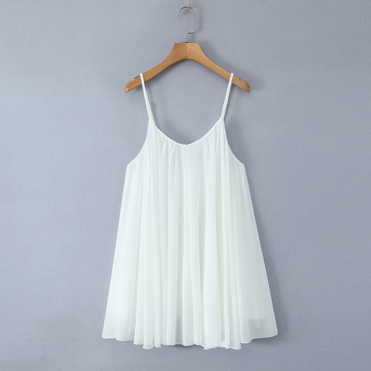 2025 BOHO Women White Big Backless Sling Dress O Neck Back Zipper Loose Swing Mini Short Dresses Holiday Robe