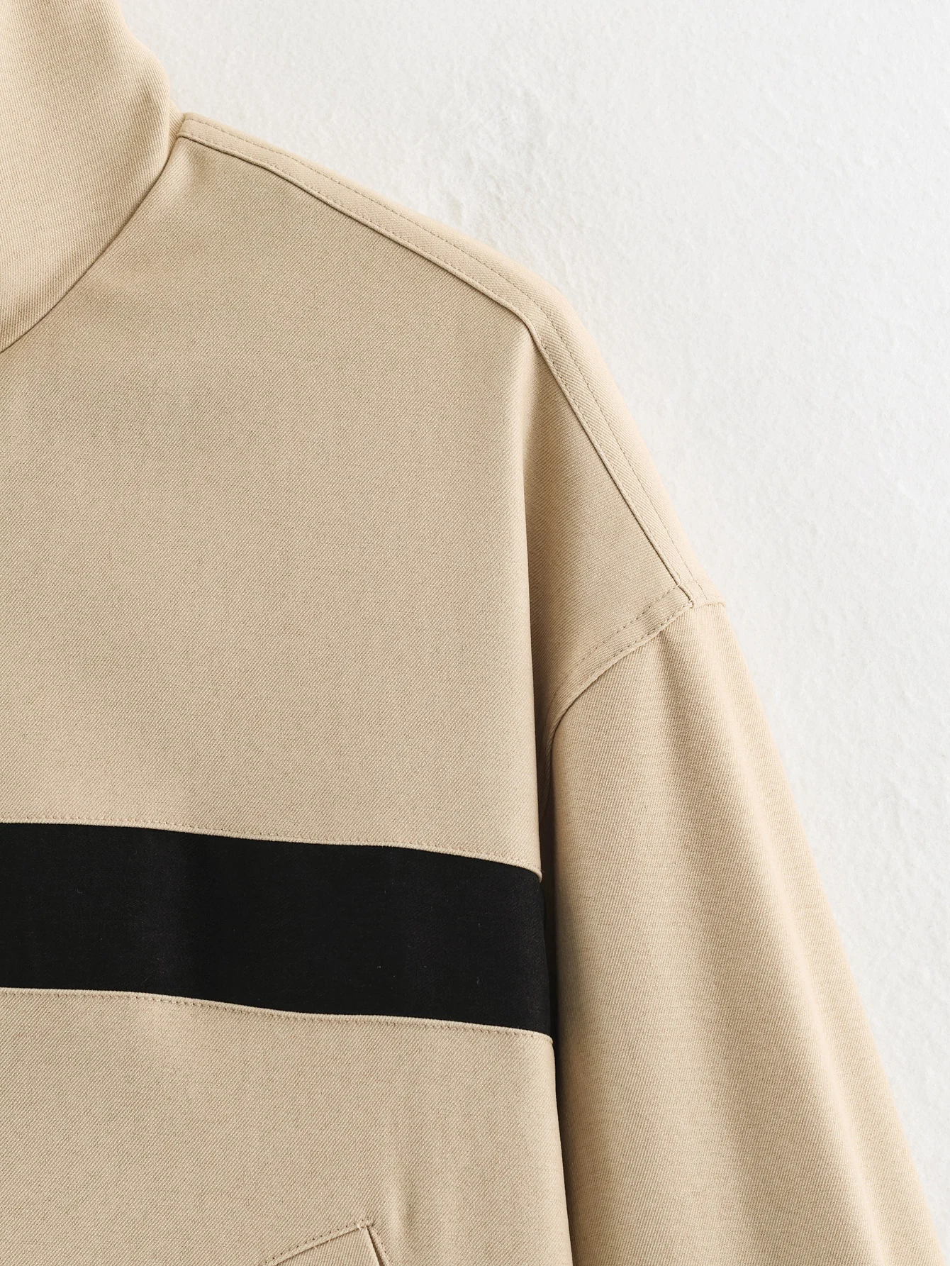 Women Khaki Jackets Autumn Female Chic Color Blocking Stand Collar Long Sleeved Zipper Coats Lady Casual Streetwear Jackets