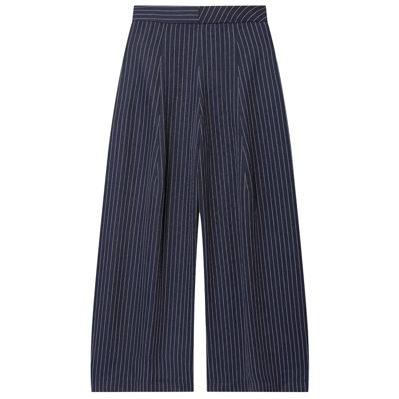 HXAO Striped Pleated Pants Women's Autumn 2025 Ladies Baggy Wide Leg High Waist Casual Oversize Trousers Harem Pants