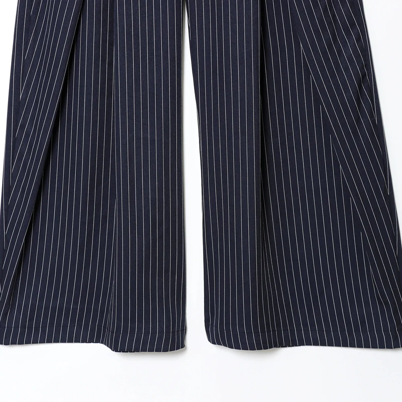 HXAO Striped Pleated Pants Women's Autumn 2025 Ladies Baggy Wide Leg High Waist Casual Oversize Trousers Harem Pants