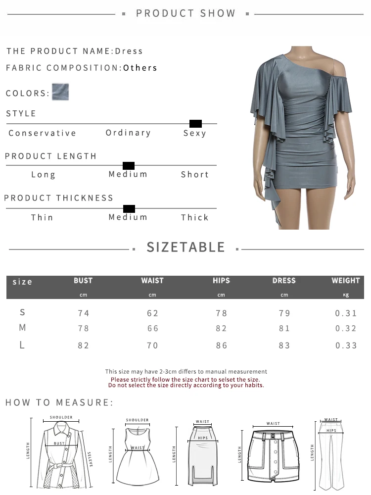 Nibber Off Shoulder Mini Dress Woman Sexy Fashion Skew Collar Flared Sleeve Skinny Peach Hip Midnight Club Party Elegant Bodycon