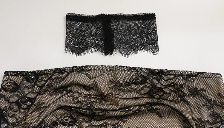 CNYISHE Hollow Out Strapless Lace Patchwork Hip Wrap Sexy Club Women Dresses Sheath Bodycon Fashion Female Outfits Party Slim