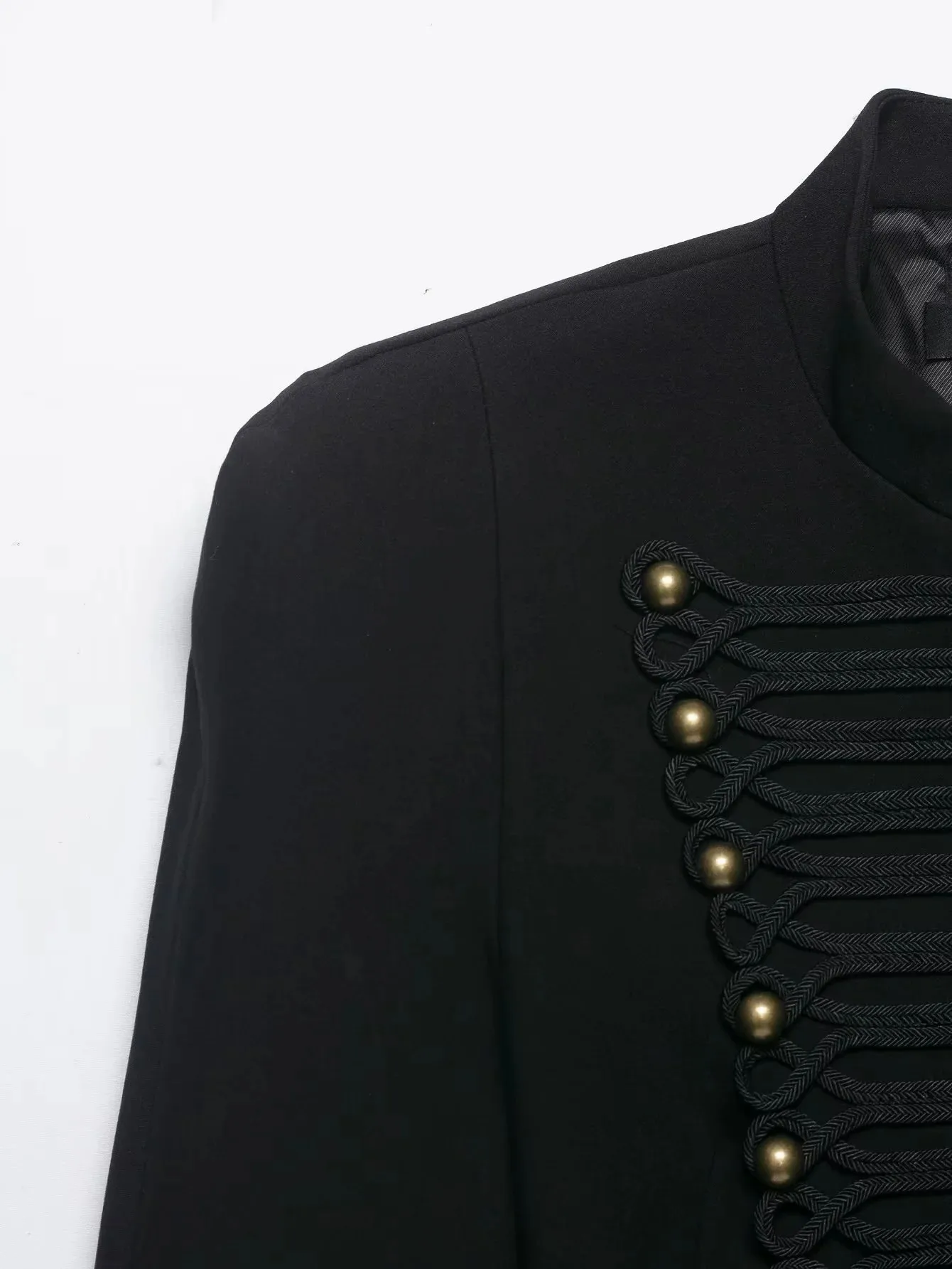 Women Vintage Slim Jacket Spring Women Trends Elegant Napoleon Jackets Ladies High Street Chic Shoulder Padded Blazer