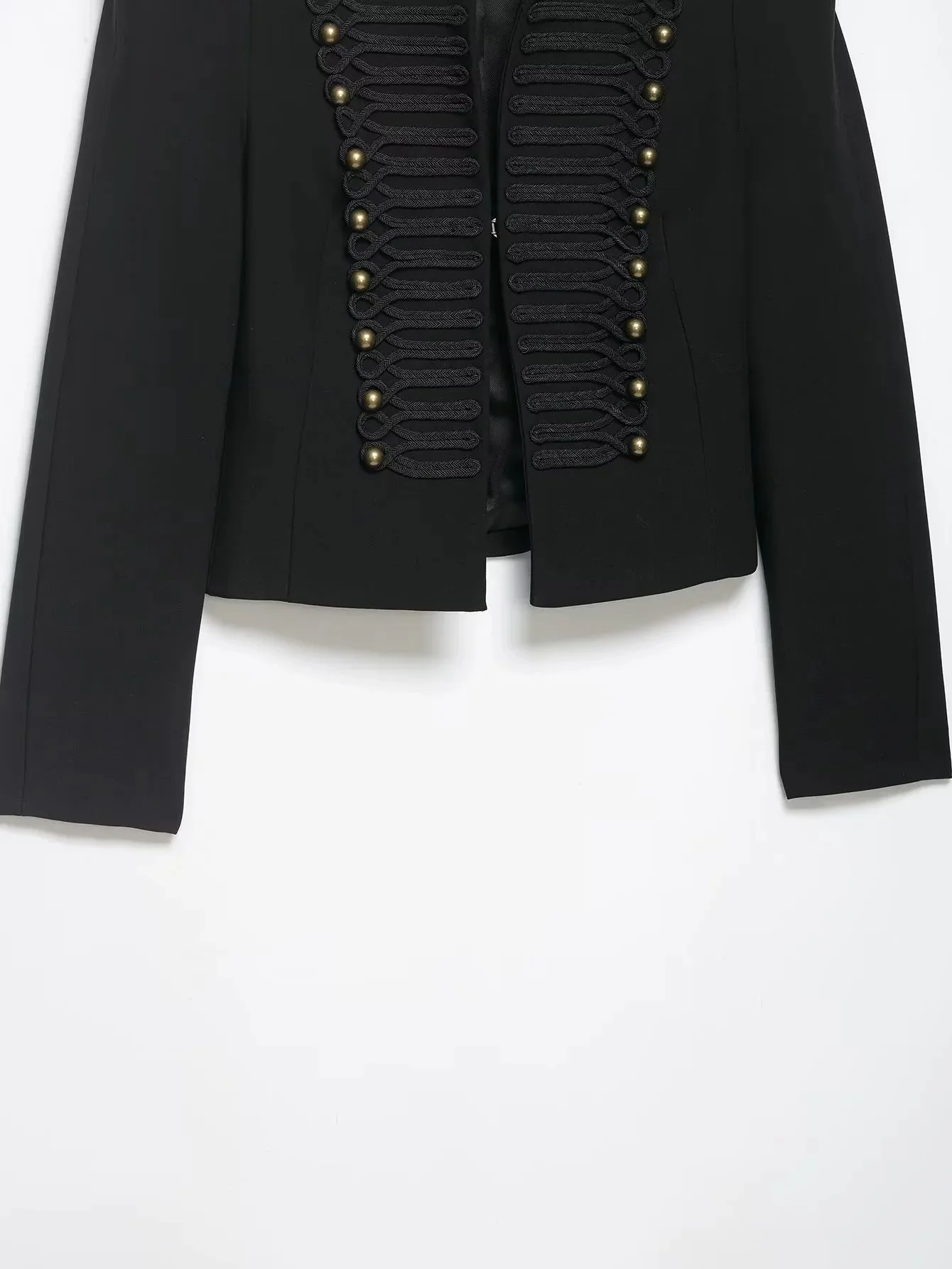 Women Vintage Slim Jacket Spring Women Trends Elegant Napoleon Jackets Ladies High Street Chic Shoulder Padded Blazer