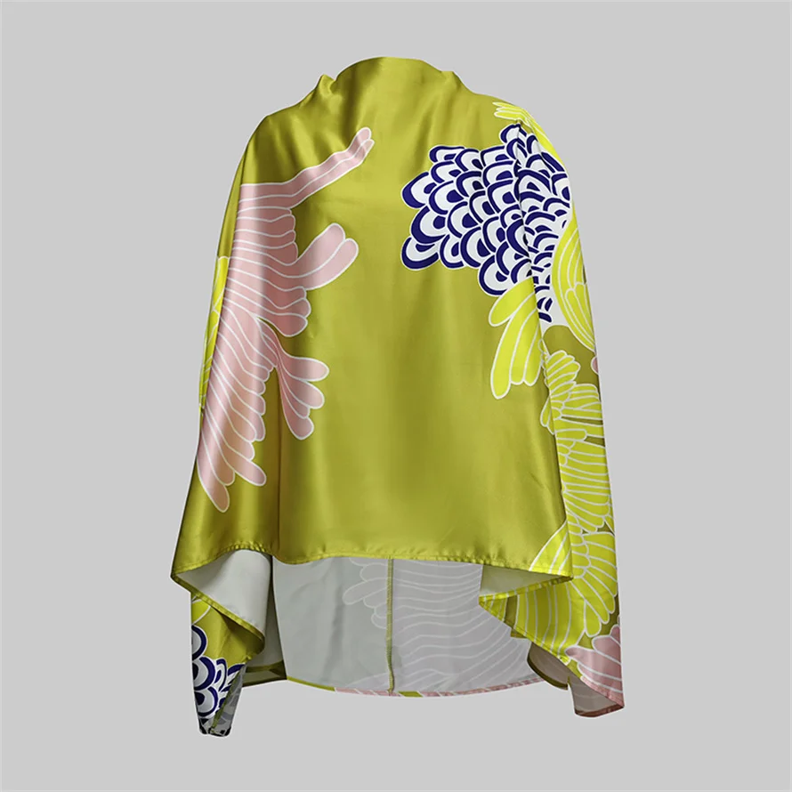 Yeezzi Women Vintage Elegant Flower Printed Batwing Sleeves Blouses & High Waisted Party Evening A-Line Skirts Sold Separately