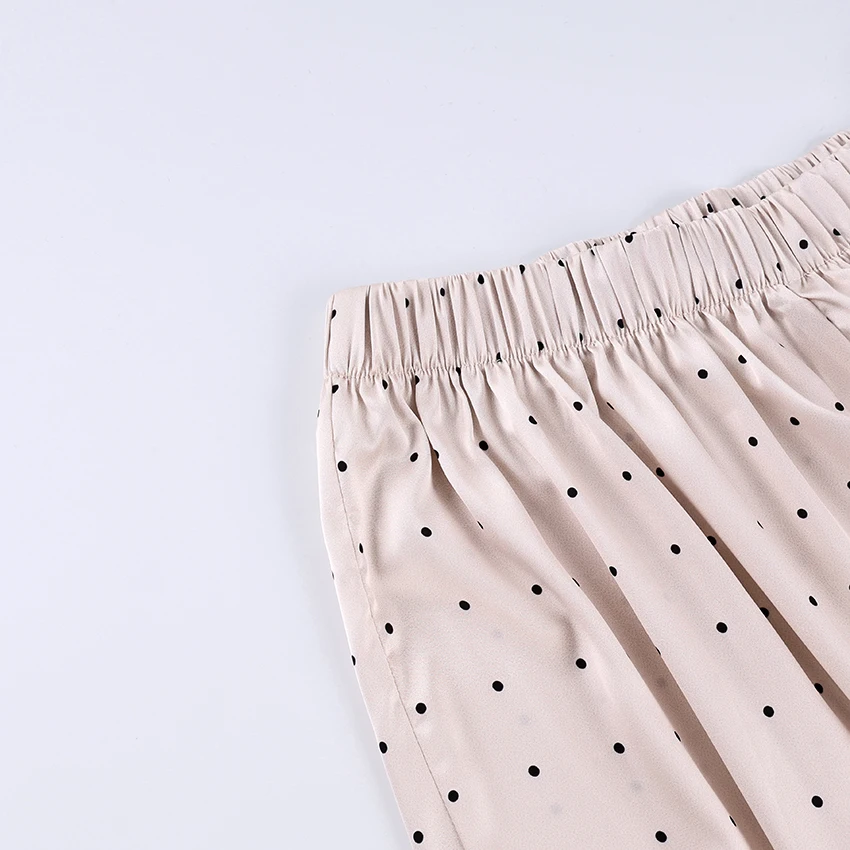 Linad Elegant Satin Long Lantern Pants For Woman 2026 Street Chic High Waist Trousers Spring Vintage Loose Ankle Length Pants