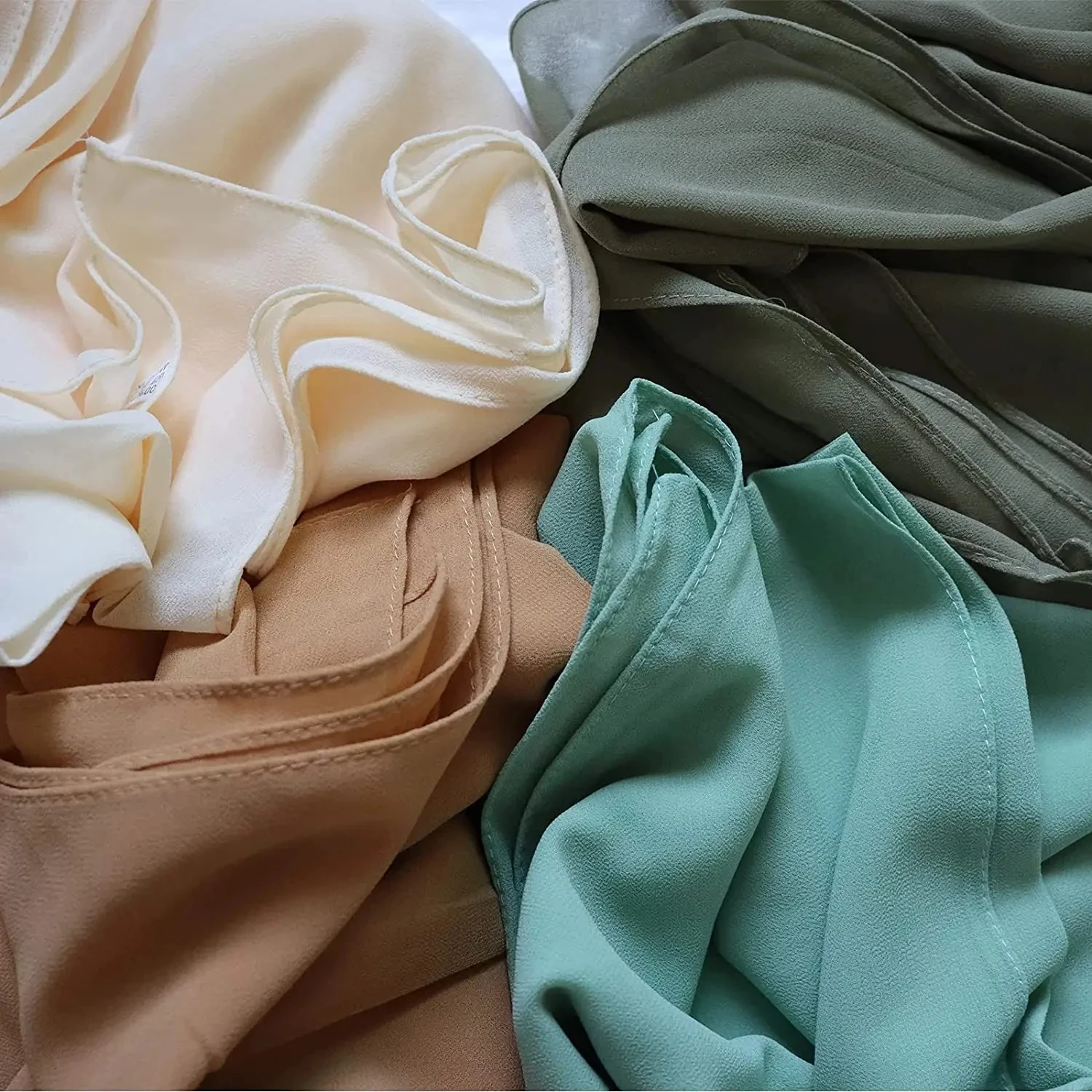 Muslim Chiffon Hijab Scarf Women Long Solid Color Head Wrap For Women Hijabs Scarves Ladies Muslim Veil Jersey Hijabs