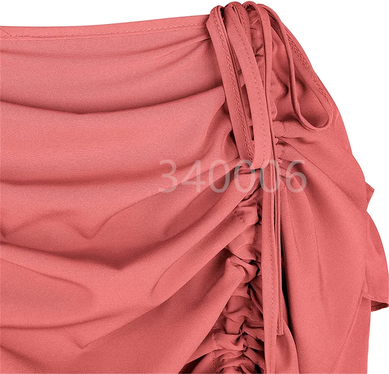 Steampunk Women Skirts Gothic Irregular Shirring Pleated Party Maxi Long Skirt High Low Costumes Punk Sexy Corset Plus Size Red