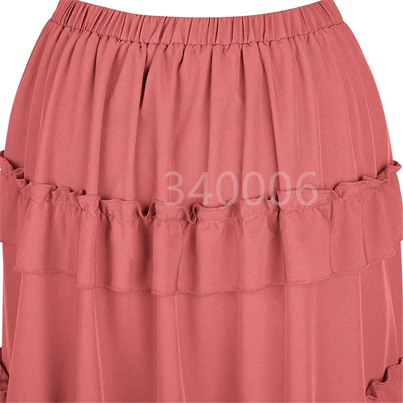 Steampunk Women Skirts Gothic Irregular Shirring Pleated Party Maxi Long Skirt High Low Costumes Punk Sexy Corset Plus Size Red