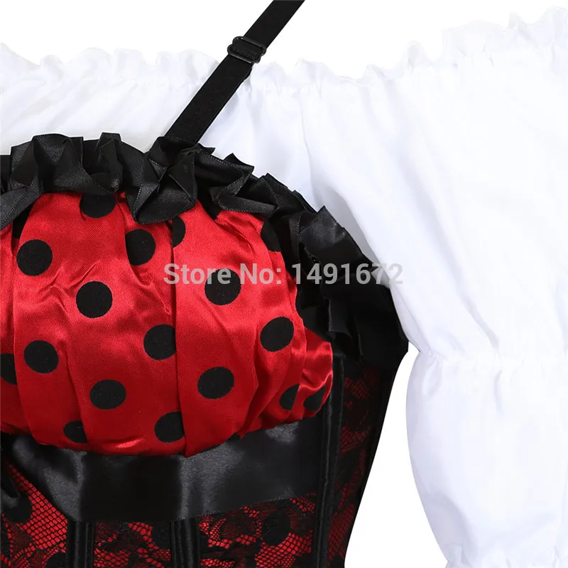 Steampunk Women Skirts Gothic Irregular Shirring Pleated Party Maxi Long Skirt High Low Costumes Punk Sexy Corset Plus Size Red
