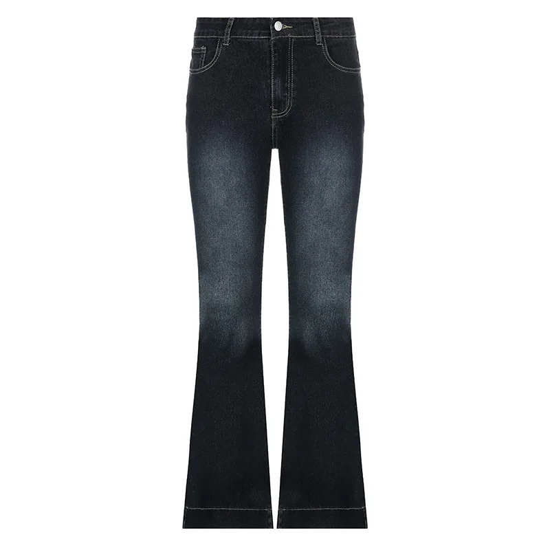 New Flare Jeans Women's Low Waist Trousers Vintage Aesthetic Denim Pants Streetwear Mom Casual Korean Fashion Y2k Jeans