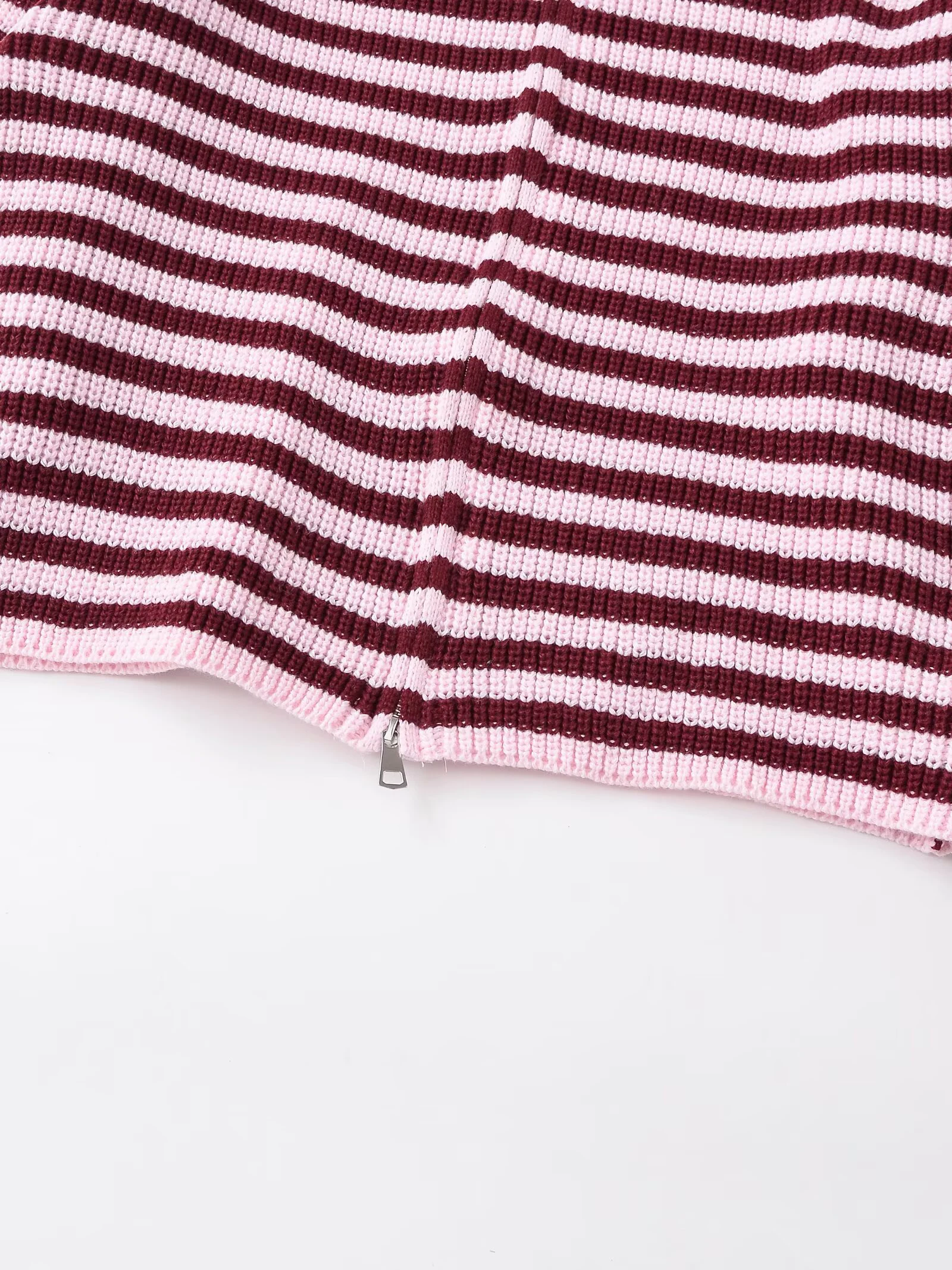 Spring New Arrivals Women's Loose and Lazy Style Sweater Cardigan Flared Lapel Long Sleeve Double Chain Stripe Knit Coat