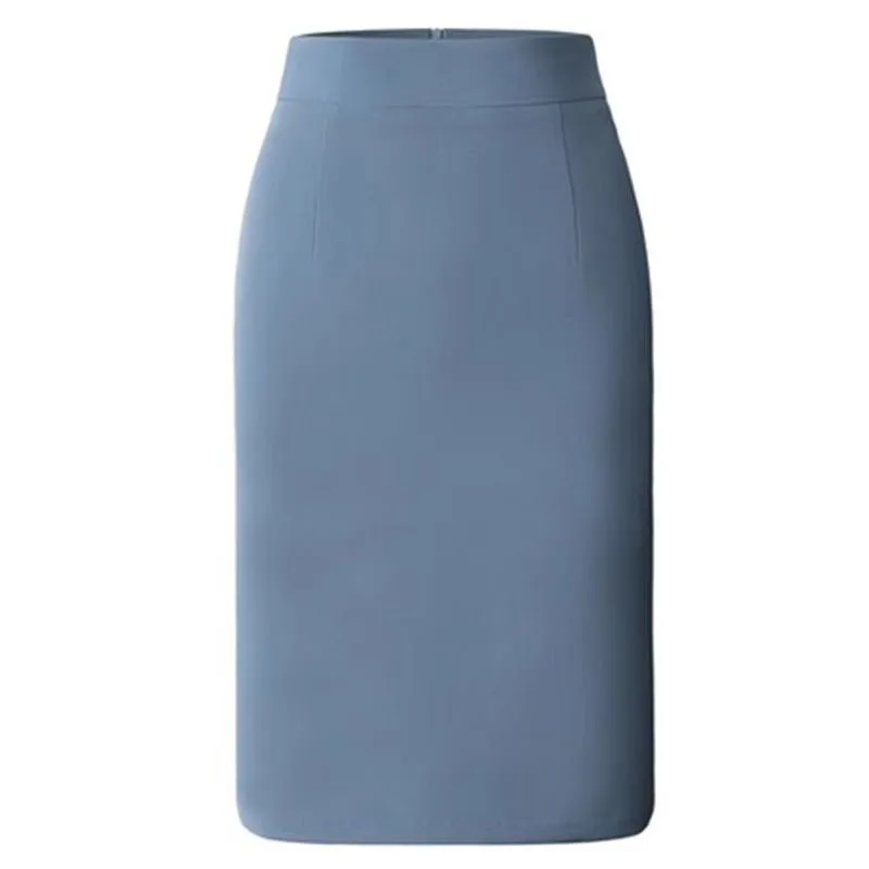 Elegant High Waisted Office Lady Pencil Skirt Korean Fashion Slim Fit Package Hip Midi Skirts Women Solid Color All-match Skirts