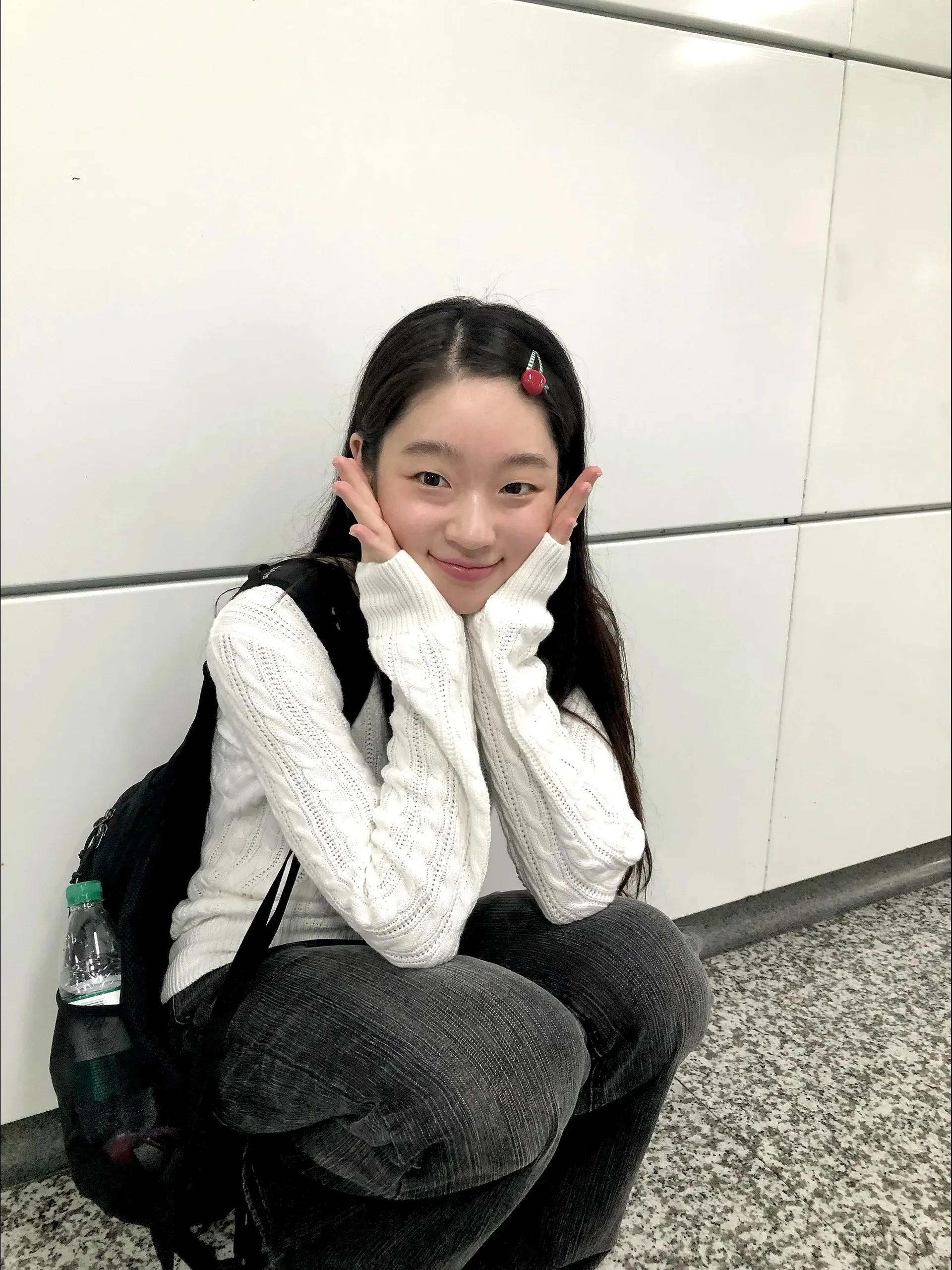 Karrram Japanese Y2k V-neck White Sweater Vintage Harajuku Knit Slim Pullover Korean Style Fall Winter Knitwear 2000s Aesthetics