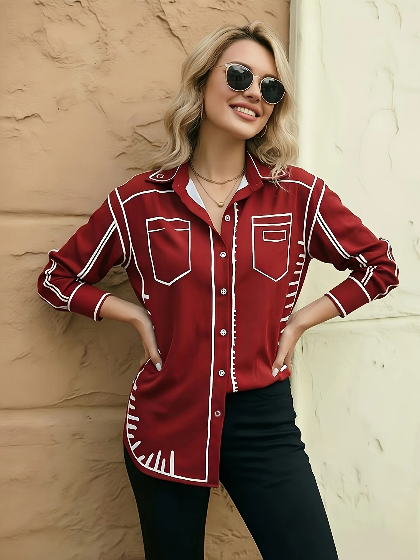 Fashion Printed Ladies Shirts New Chic Women Blouses Spring Summer Tops Blusas Mujer