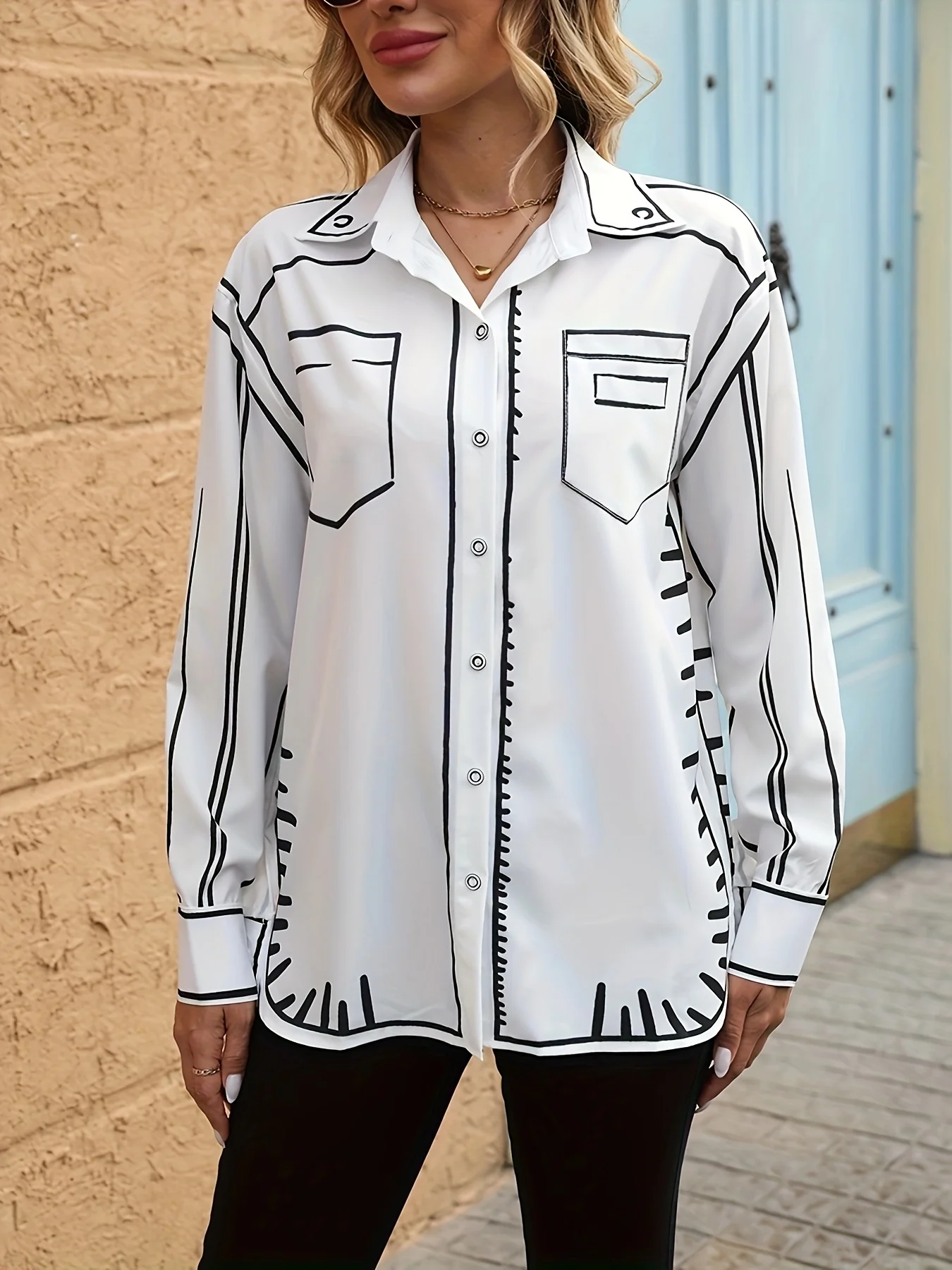Fashion Printed Ladies Shirts New Chic Women Blouses Spring Summer Tops Blusas Mujer