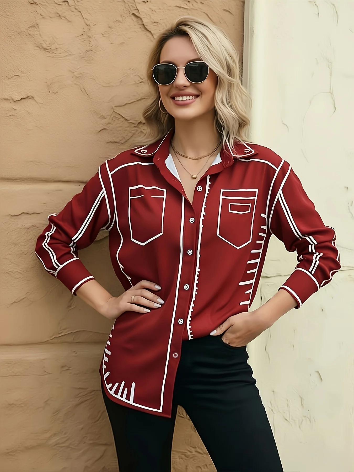 Fashion Printed Ladies Shirts New Chic Women Blouses Spring Summer Tops Blusas Mujer