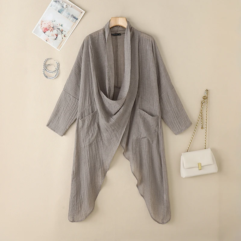 ZANZEA 2025 Fashion Blouses Autumn Women Tops Vintage Long Shirts Casual Solid Cowl Neck Long Sleeve Asymmetrical Party Blusas