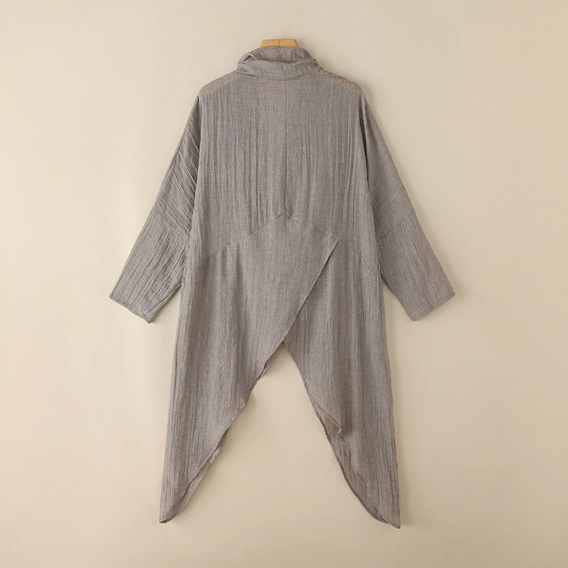 ZANZEA 2025 Fashion Blouses Autumn Women Tops Vintage Long Shirts Casual Solid Cowl Neck Long Sleeve Asymmetrical Party Blusas
