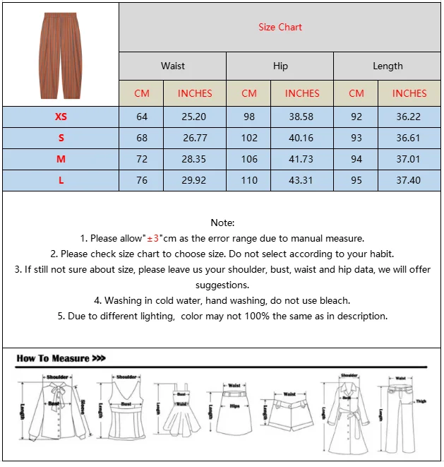 BSAY New Fashion Women Striped Matching Set V Neck Wrap Side Tie Three Quarter Sleeve Top Elastic Waist Harem Pants Daily Outfit