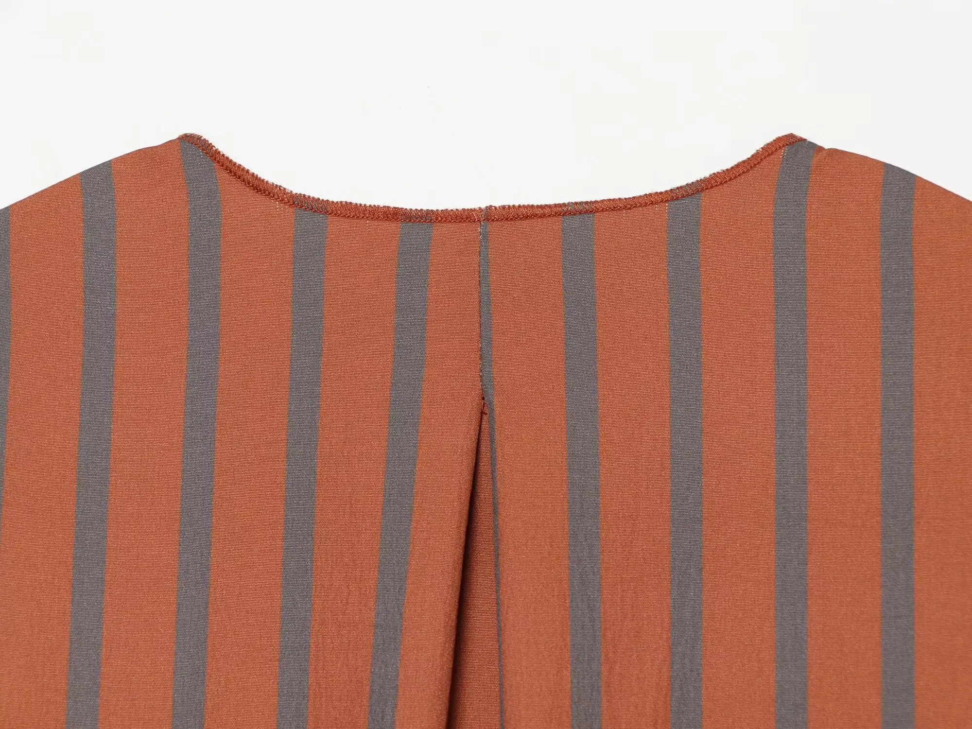 BSAY New Fashion Women Striped Matching Set V Neck Wrap Side Tie Three Quarter Sleeve Top Elastic Waist Harem Pants Daily Outfit