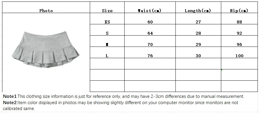 Fabric Y2K Mini Skirt Women Low Waist Wide Pleat Light Grey Sexy Vintage A-line Pleated Skirt Casual Skort Summer
