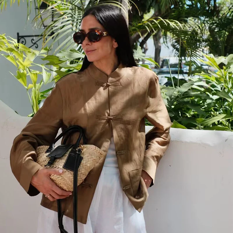 Women's Shirt 2026 New Fashion Summer Rope Knot Satin Shirt for Women Casual Chic Light Comfortable Ladies Top