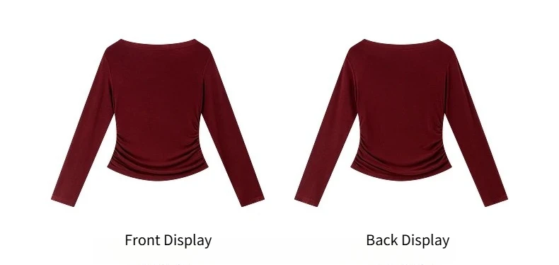 VIMLY Vintage Stripe T-shirt Women 2026 Autumn Casual Slash Neck Tops Ladies Long Sleeve Slim Fit Office Wear Female Tees A3039