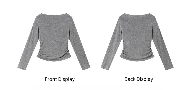 VIMLY Vintage Stripe T-shirt Women 2026 Autumn Casual Slash Neck Tops Ladies Long Sleeve Slim Fit Office Wear Female Tees A3039