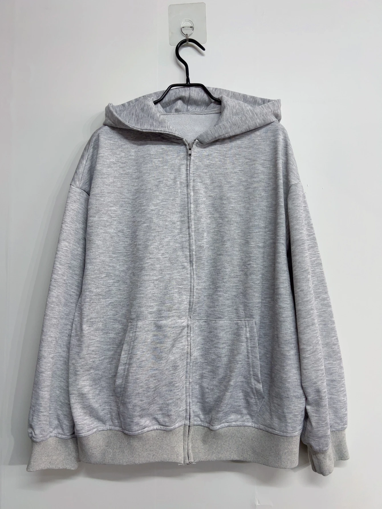 Women Fashion Grey Angel Wing Embroidered Hoodie Zipper Kawaii Pullover Sweatshirt Wing Y2K Streetwear Goth 2000s Alt Clothes