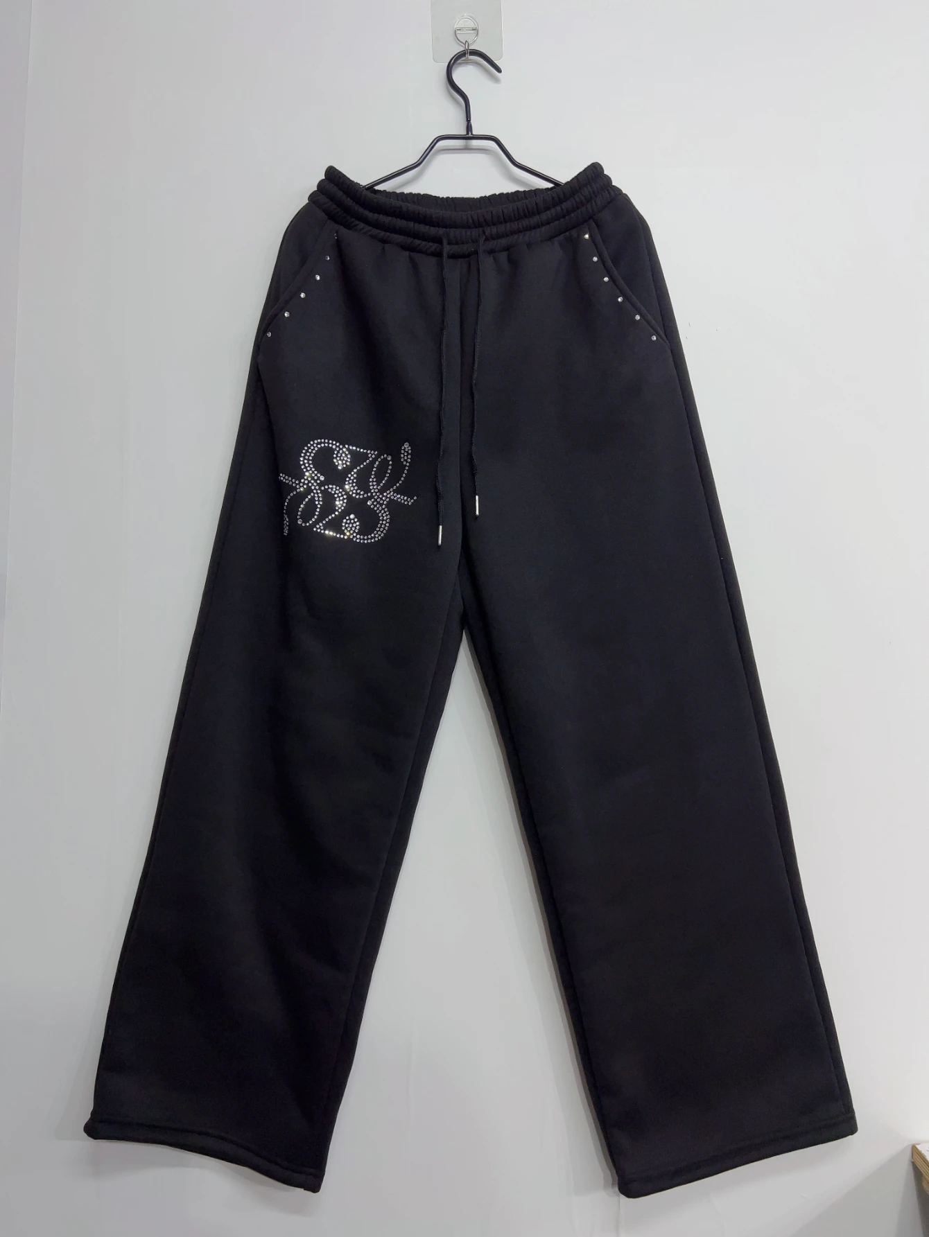 Y2K Women Korean Streetwear Wide Leg Sweatpants Baggy Oversized Rivet Pants Harajuku Grunge Joggers Trousers Acubi 2000s Clothes