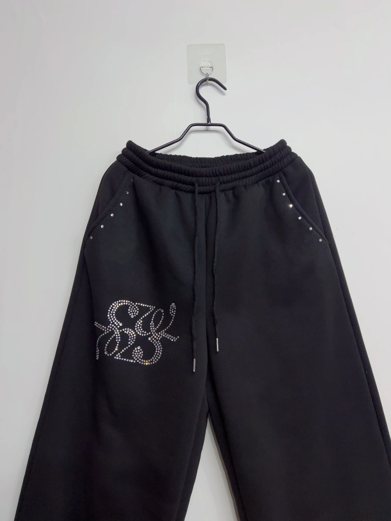 Y2K Women Korean Streetwear Wide Leg Sweatpants Baggy Oversized Rivet Pants Harajuku Grunge Joggers Trousers Acubi 2000s Clothes