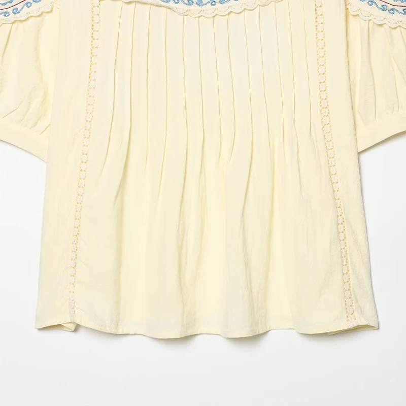 Willshela Women Fashion 2 Piece Set Embroidery Pullover T-Shirts & Vintage Side Zipper Mini Shorts Female Chic Lady Shorts Suits