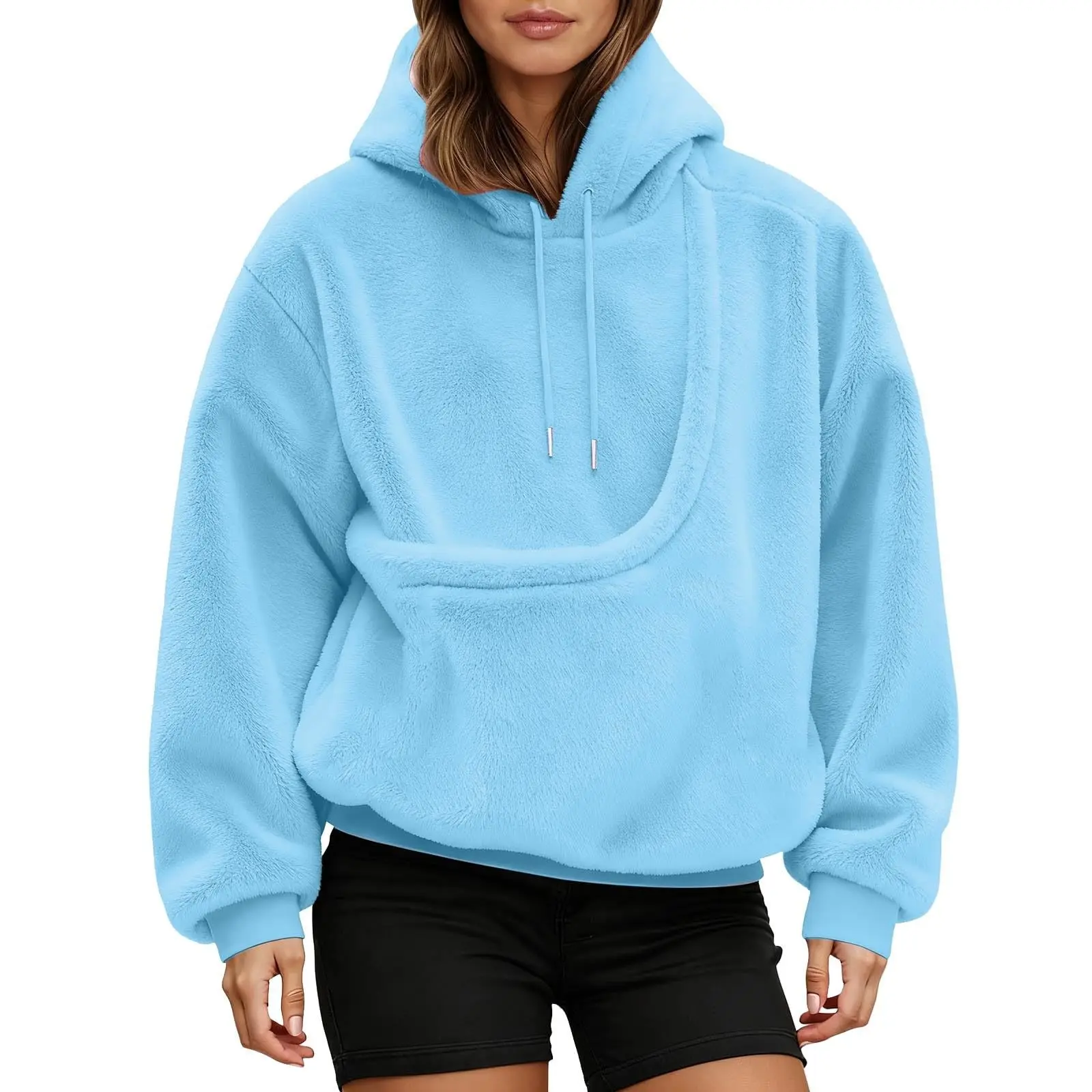 Unisex Pet Carrier Hoodie Cat Dog Bag Long Sleeve Sweatshirt Multiple Colors Plush Daily Wear Fashion Accessory