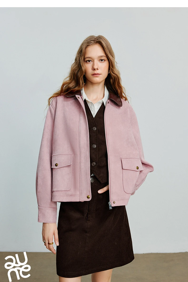 TOYOUTH Women Midi Skirt 2025 Autumn New Retro Corduroy Elastic Waist Pure Cotton A Line Mini Skirt