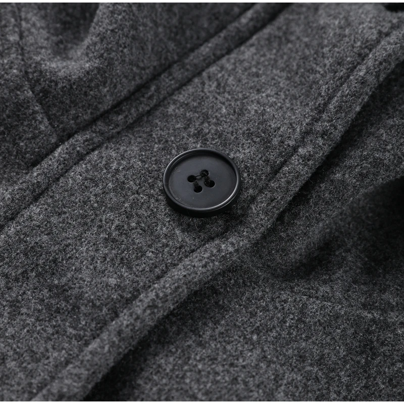 Fashion Short Woolen Coat Women Stand Collar Single-breast Full Sleeve Loose Pocket Jacket Female 2026 Autumn Solid Lady Outwear