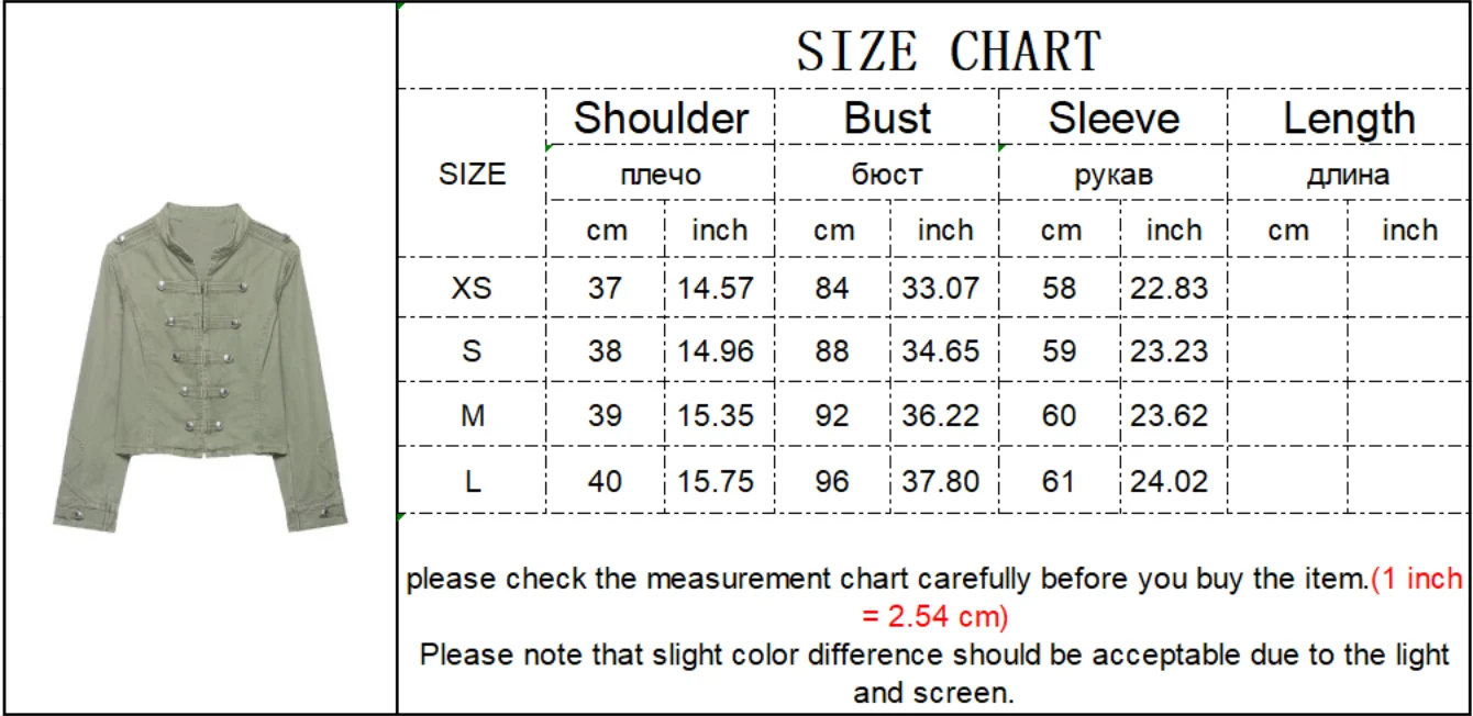 TFMLN Women Casual Denim Jacket Coat 2026 Spring Autumn Long Sleeve Stand Collar Short Coat Female Button Decor Crop Top