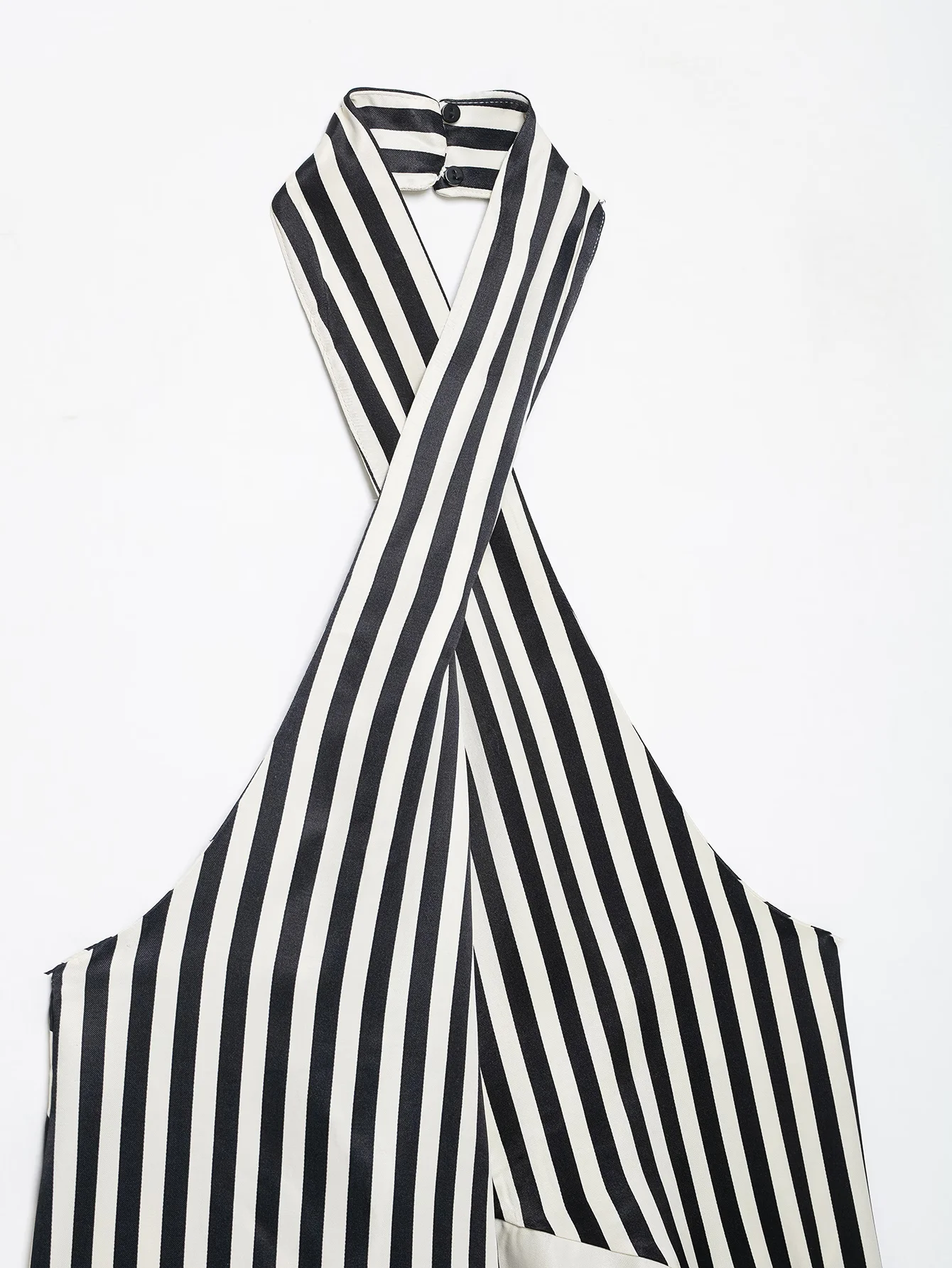 KONDALA Fashion 2026 Fall Striped Patchwork Women Blue Suit Neck-mounted Vest+ Modern Straight Pants Night Party Streetwear Set