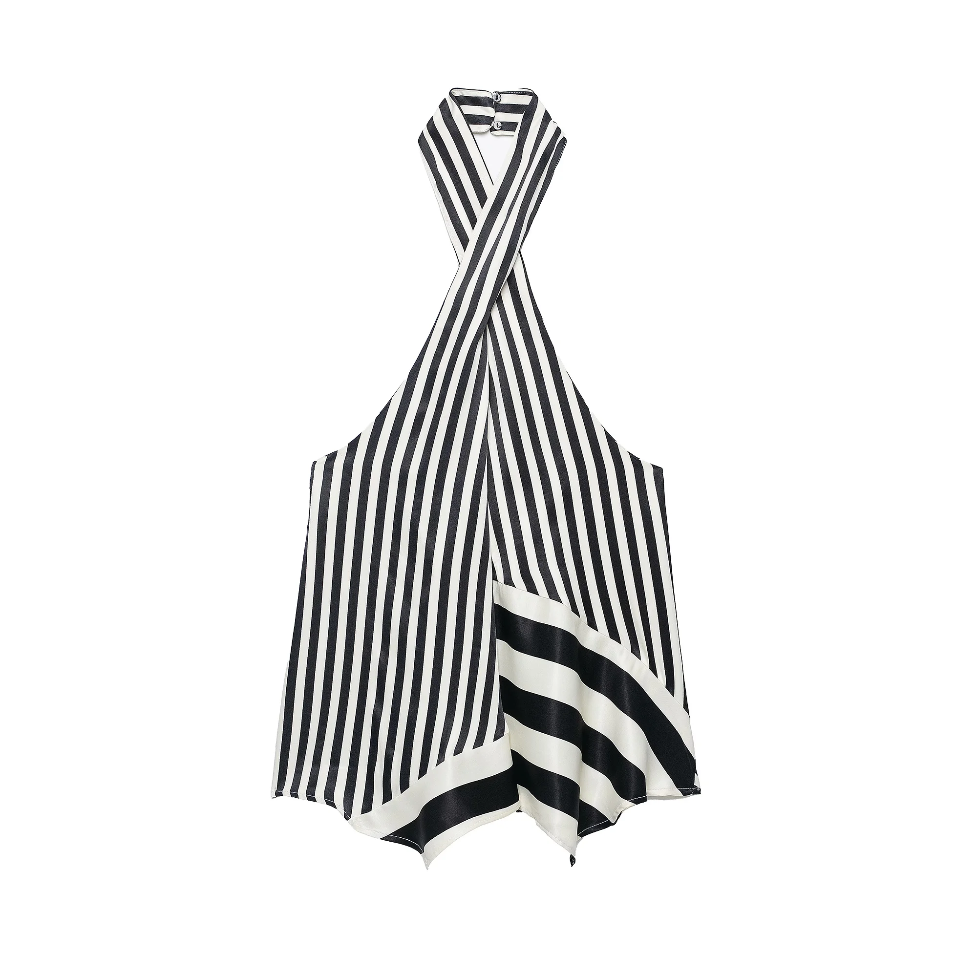 KONDALA Fashion 2026 Fall Striped Patchwork Women Blue Suit Neck-mounted Vest+ Modern Straight Pants Night Party Streetwear Set
