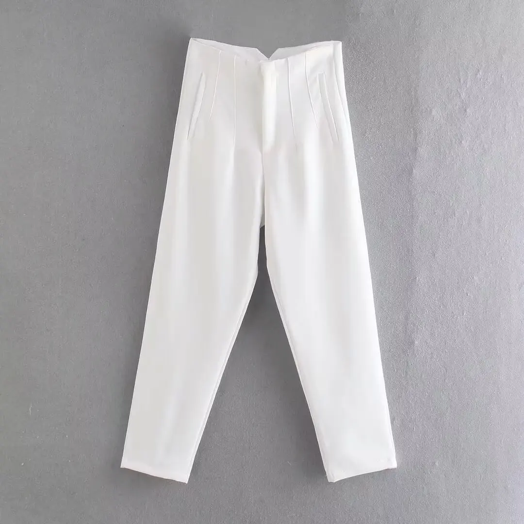 Koekop Office outfits Pencil Trousers Black Pink White Ladies Pants Fashion Office Wear High waist Pants for Women Formal Pants