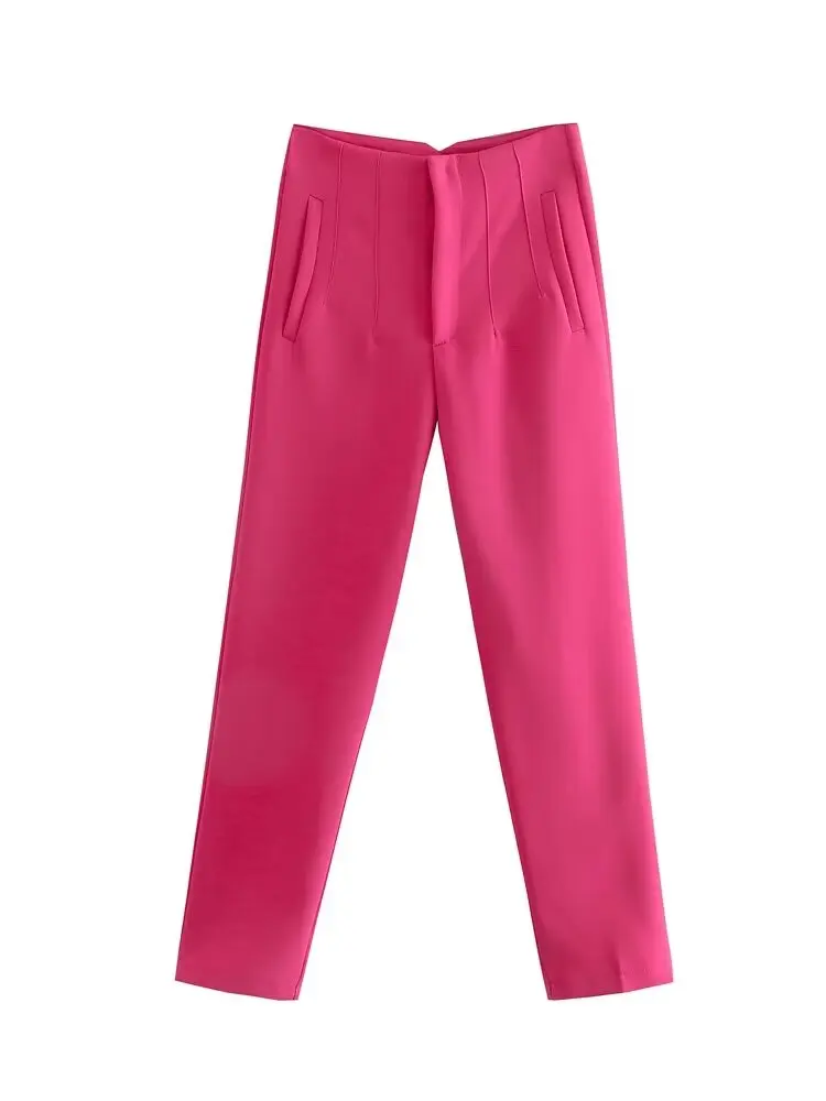Koekop Office outfits Pencil Trousers Black Pink White Ladies Pants Fashion Office Wear High waist Pants for Women Formal Pants