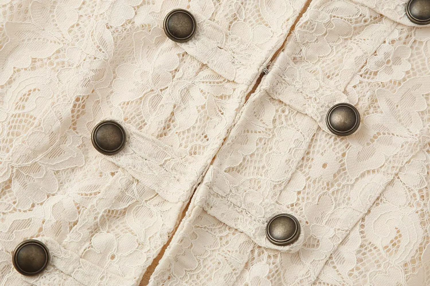 KONDALA Women Vintage Chic Lace Jacket 2026 Summer Early Fall Trendy Elegant Dating Dinner Jacket Rope Buttons Trim Slim Jacket