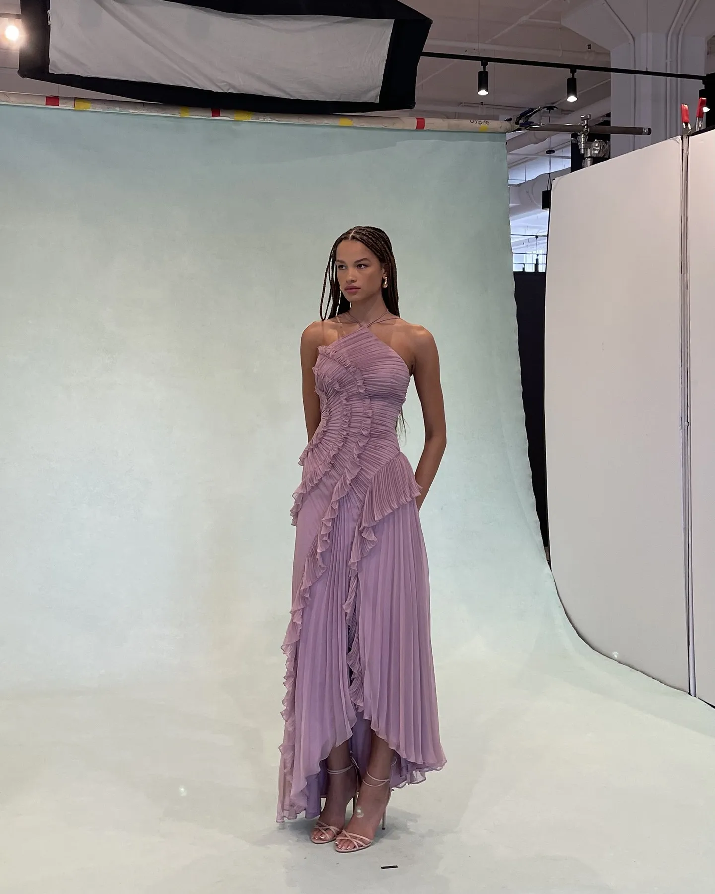 Gown Neck Strap Irregular Long Dress For Women Ruffle Sleeveless High Waist Backless Dresses 2025 New Summer Elegant Party Y2k