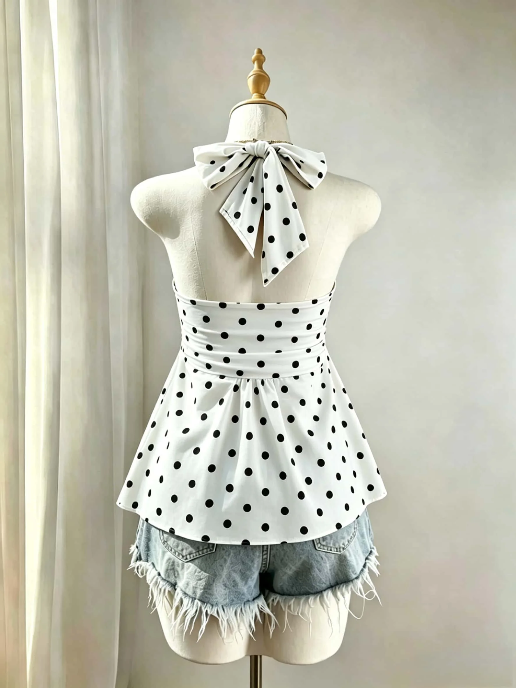 Women Halter Twist Front Sweetheart Neck Flared Peplum Camisole 2026 Summer Y2K Solid White Sleeveless Flowy Beach Vacation Tank