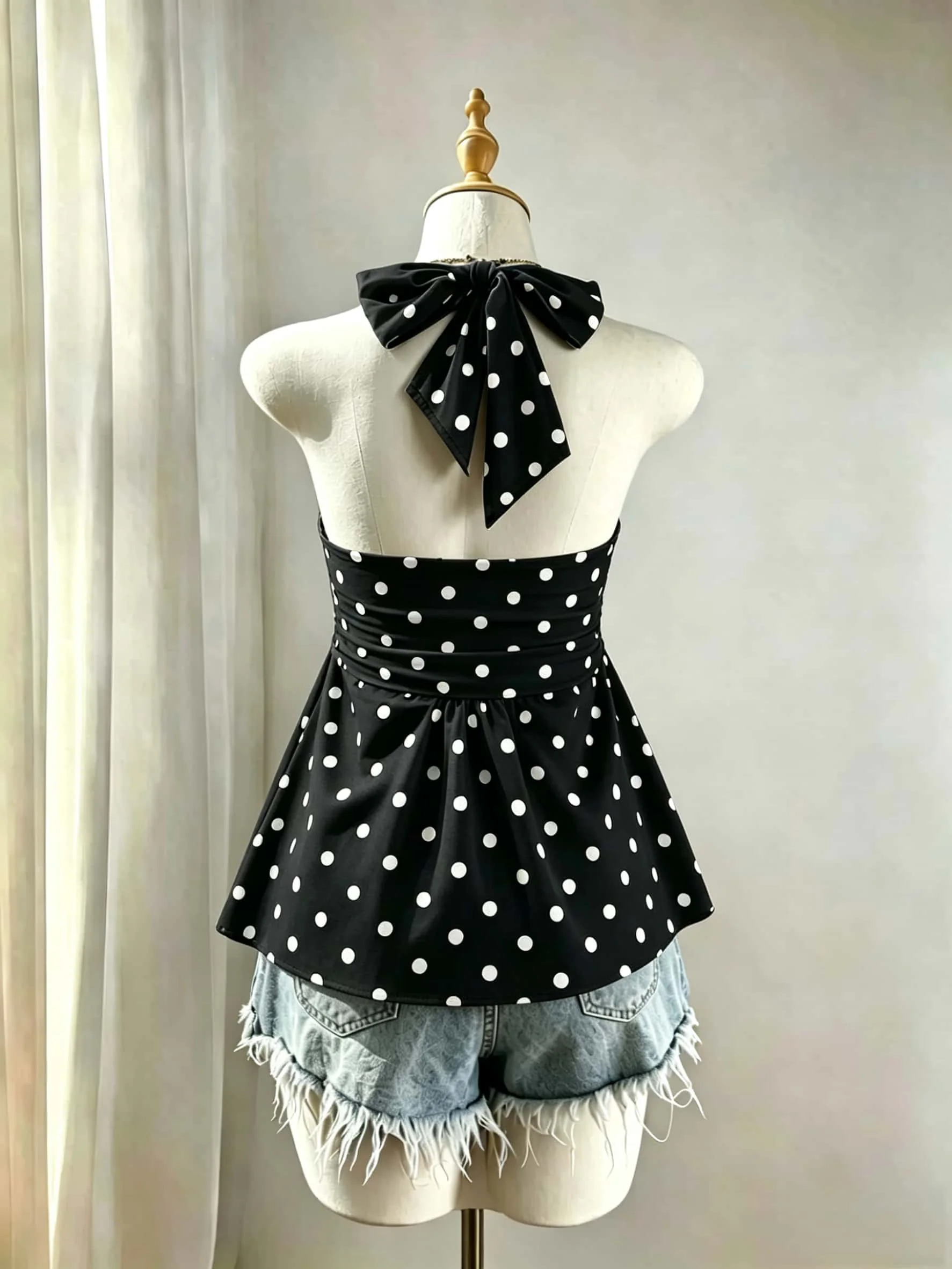 Women Halter Twist Front Sweetheart Neck Flared Peplum Camisole 2026 Summer Y2K Solid White Sleeveless Flowy Beach Vacation Tank