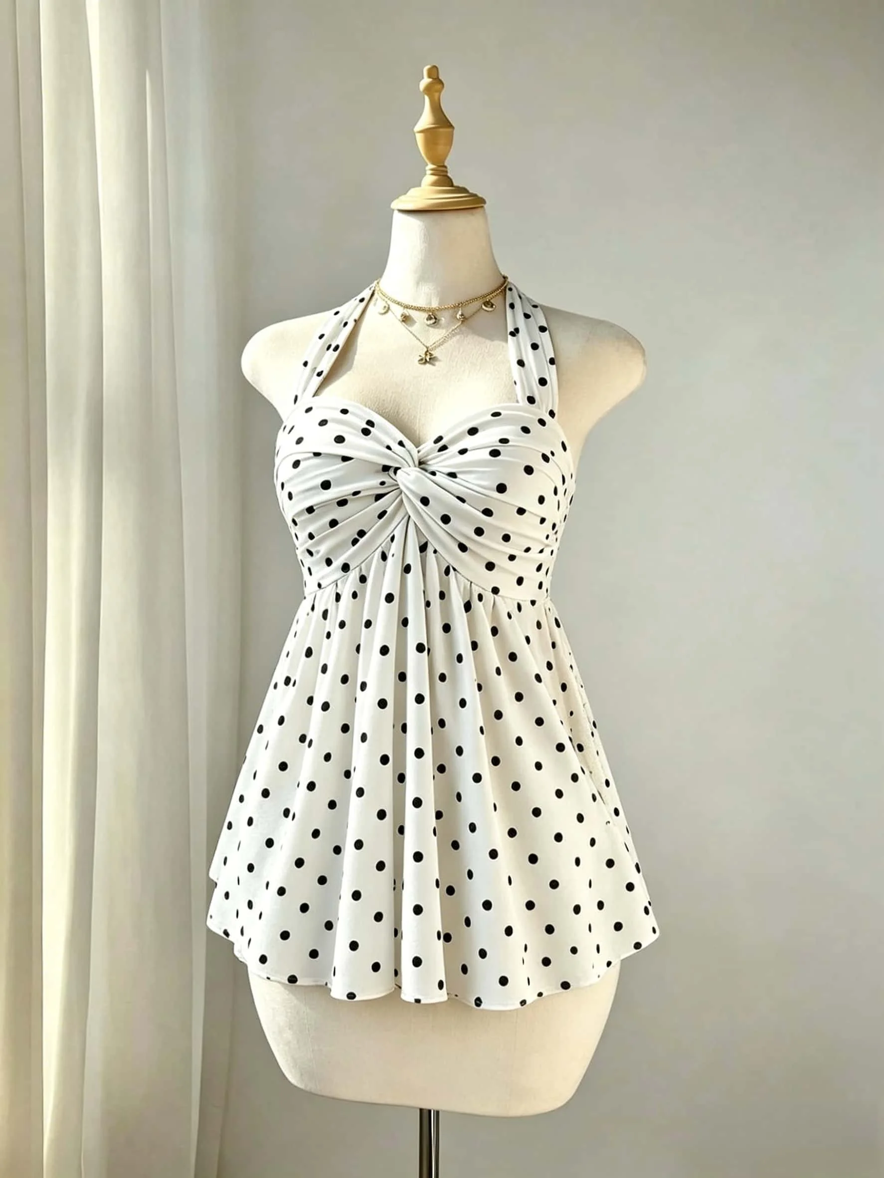 Women Halter Twist Front Sweetheart Neck Flared Peplum Camisole 2026 Summer Y2K Solid White Sleeveless Flowy Beach Vacation Tank
