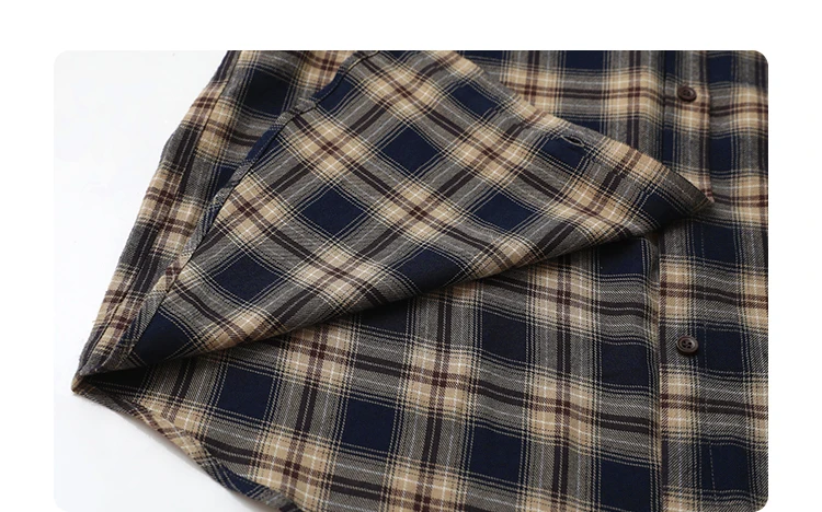 CHIC VEN Women Shirts Loose Casual New Sanding Plaid Shirt Long Sleeve Medium Long Length Blouses Female Tops Spring Autumn 2025