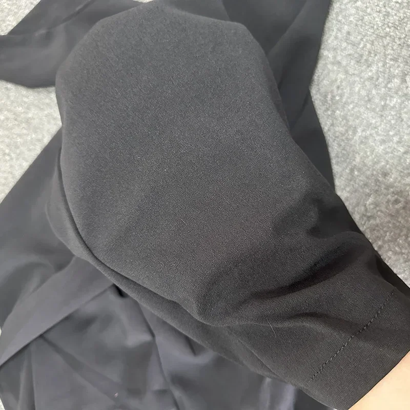 Women Fashion Suit Pants Lady Breathable Baggy High Waist Wide Leg Summer Trousers Lady Straight Leg Black Coffee Classic Pants