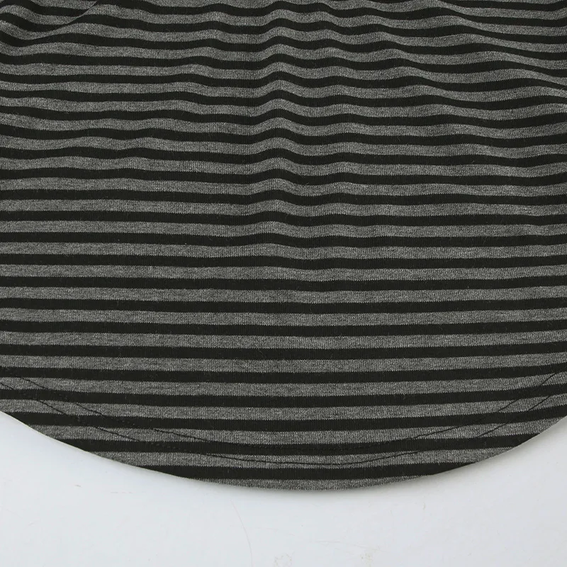 Goth Dark Casual Women Short Sleeve Striped T-shirts Y2K Fashion V-neck Button-up T-Shirt E-girl Slim Basic Tops Mall Goth Cloth